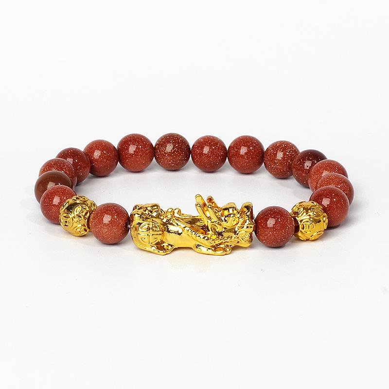 Feng Shui Black Obsidian Wealth Bracelets Men Color Changed Pi Xiu Bracelets Women 10mm Dragon Mantra Bead Bangle Lucky Jewelry