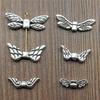 20pcs Small Hole Beads Wing Charms Antique Silver Color Small Hole Beads Wing Charm Jewelry Accessories