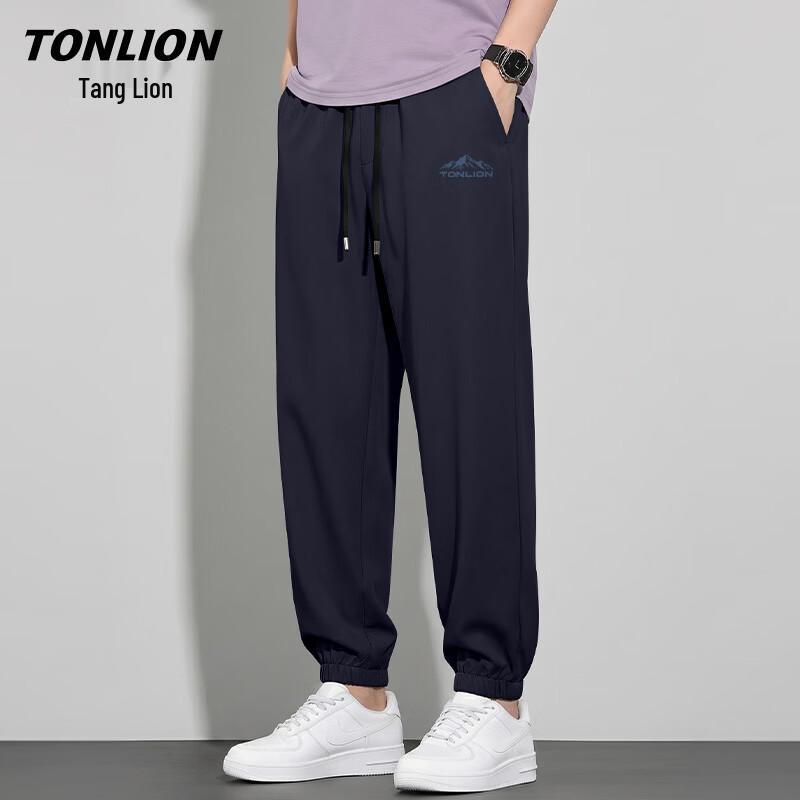TonLion Men s Ice Silk Cool Dry Jogger Pants L
