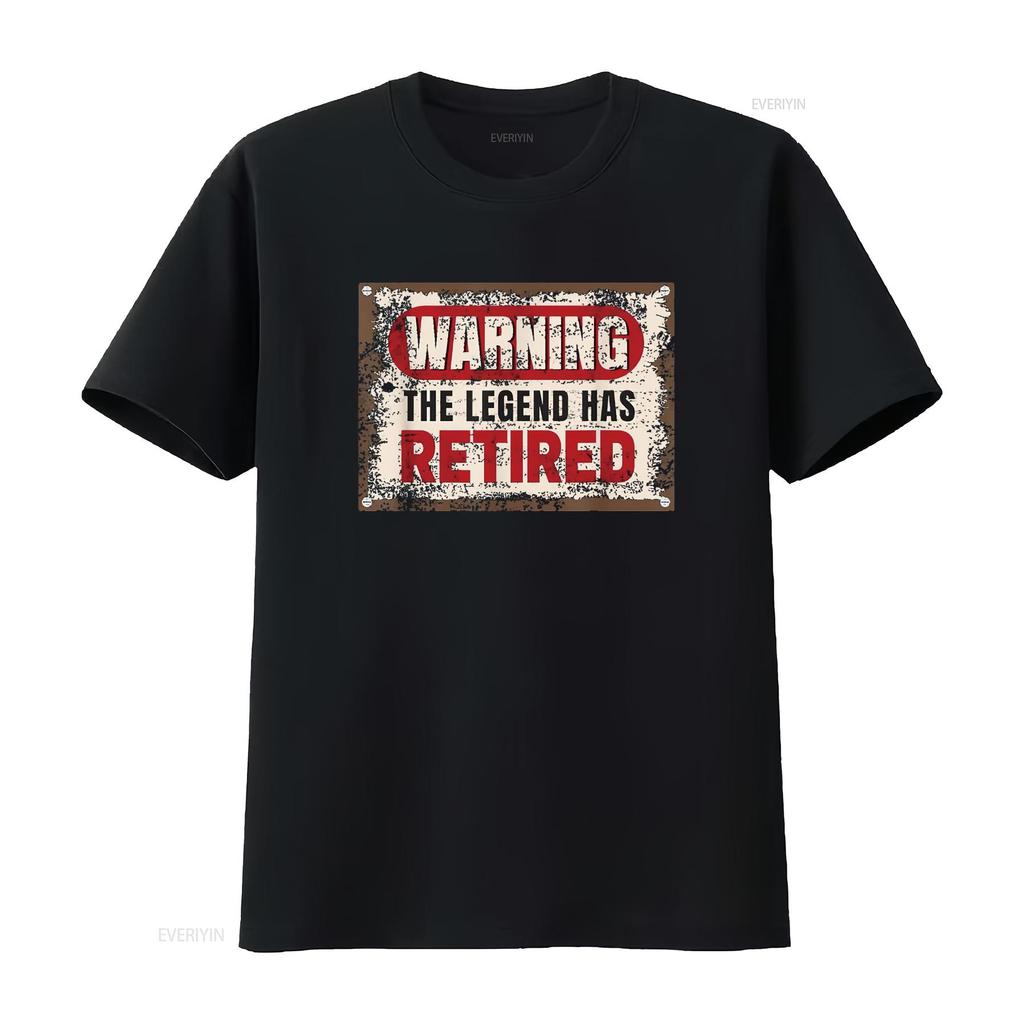 Womens Warning The Legend Has Retired Funny Retirement Quote T Shirt White Large vintage Washed streetwear graphic Breathable