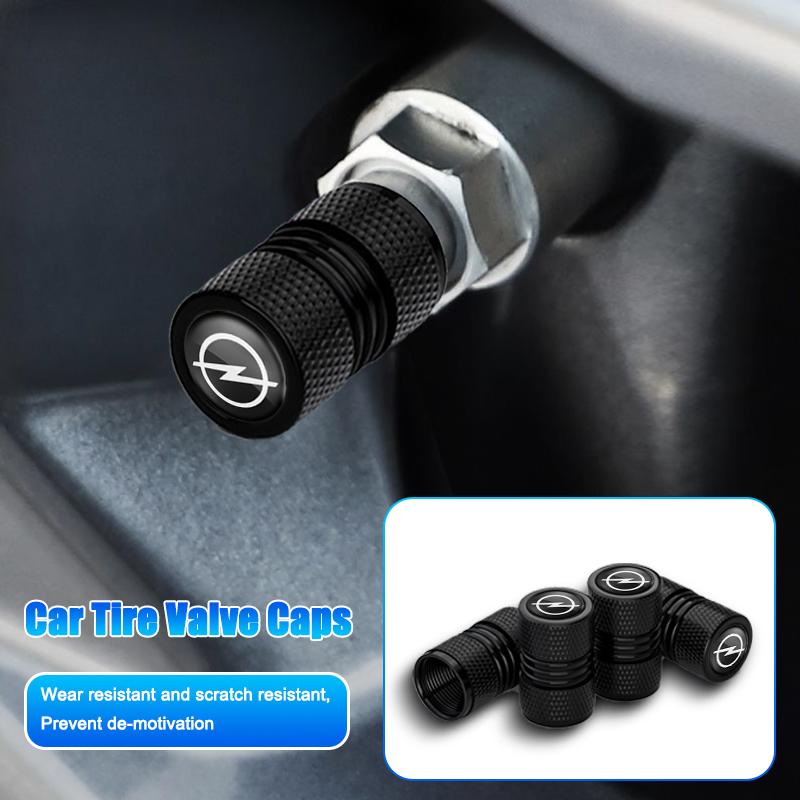 4pz Tappi Valvola Pneumatici Ruote Auto Coperchio Stelo Impermeabile in Lega per Opel Astra Insignia Corsa Zafira Meriva Mokka Vivaro Vectra Antara