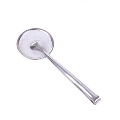 Cucchiaio a rete con filtro in acciaio inossidabile da 1 pezzo con clip per setaccio in polvere per alimenti scottanti per friggere olio, gadget da cucina