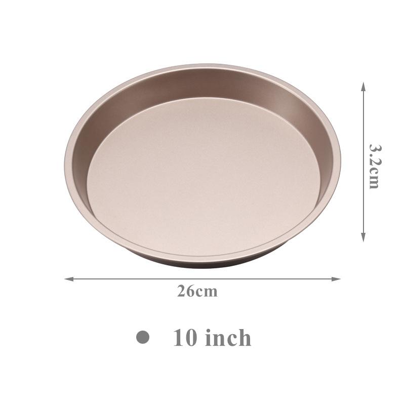 5-10 Inches Carbon Steel Round Pizza Pan Nonstick Mold for Baking Oven Bakeware Cake Pastry Dish Plate Kitchen Accessories