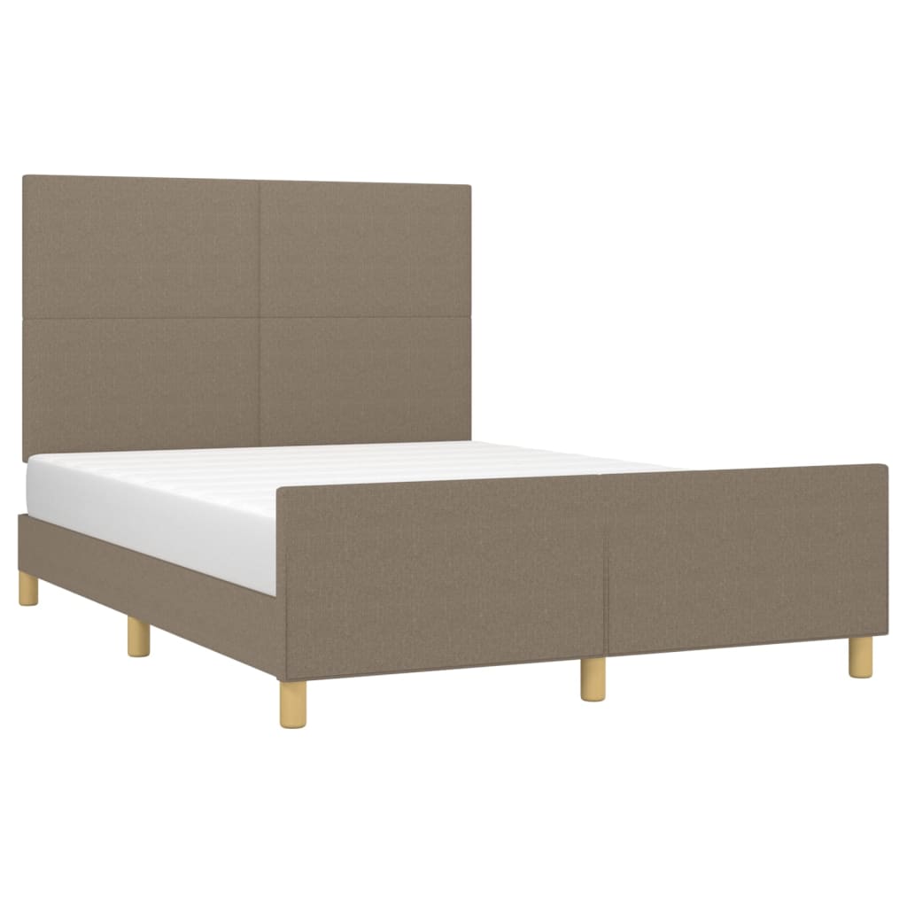 Vidaxl Rama Łóżka Bez Materaca, Taupe, 140X200 Cm, Obita Tkaniną