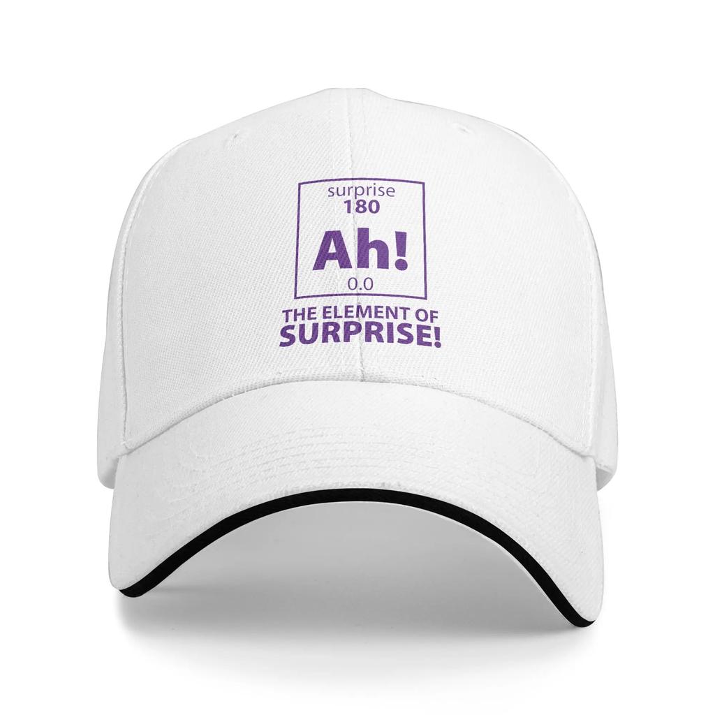 Adult FUNNY PERIODIC TABLE AH THE ELEUnisexT OF SURPRISE Sandwich Hat Outdoor Baseball Caps Sun Hats Adjustable Fishing Hat