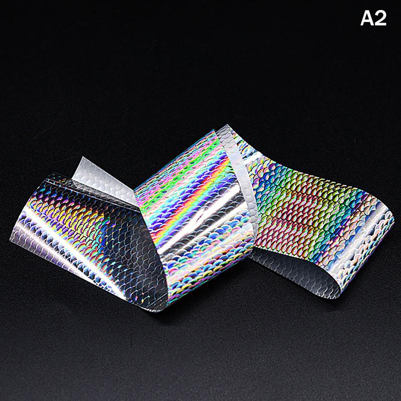 4X50Cm Holographic Fish Scale Transfer Foil Reflective Film Paper Diy Laser Silver Decal Stamping Foil For Fishing Lure Film