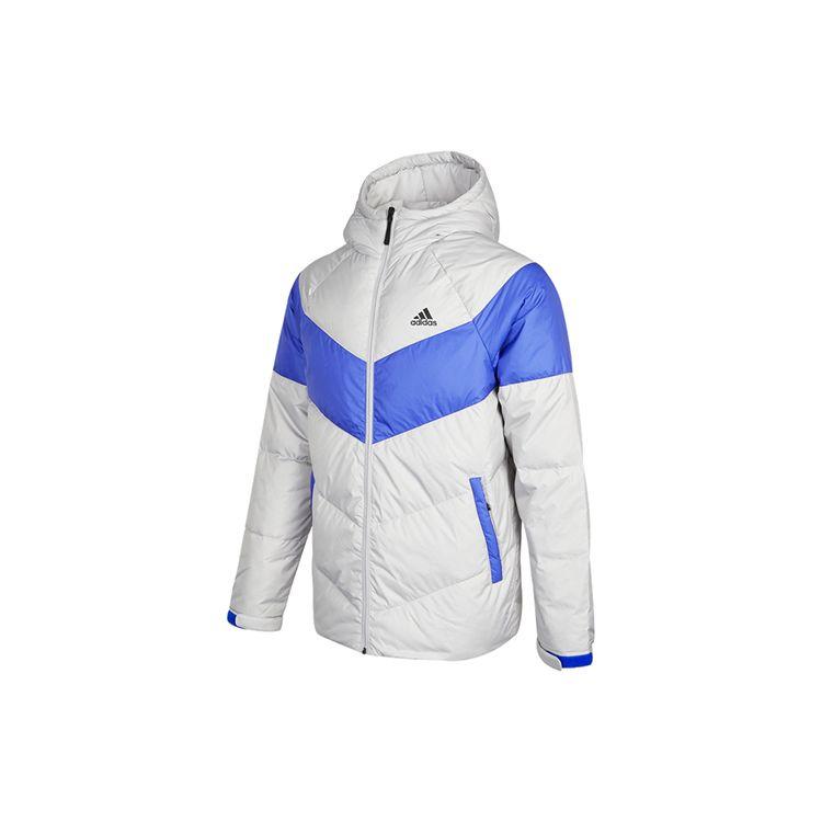 adidas Doudoune à capuche colorblock pour homme Veste grise H20791