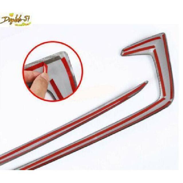 For - Honda Civic Exterior Carbon Fiber Front Fog Light Strip Trim Cover