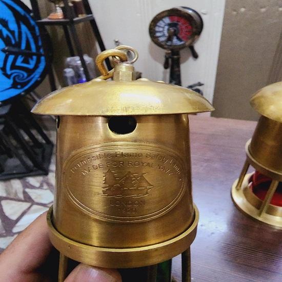 Set of 2  Brass Nautical Boat Light 15.24 Cm  Maritime Oil Lantern  Ship Porthole Lamp Sailor's Decor