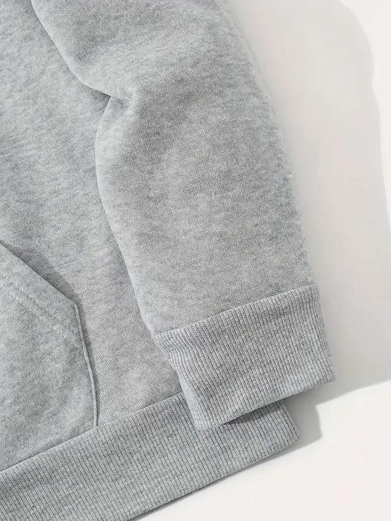 Sweat à capuche décontracté à manches longues pour homme: Couleur unie, Logo cheval brodé, Veste Cardigan zippée