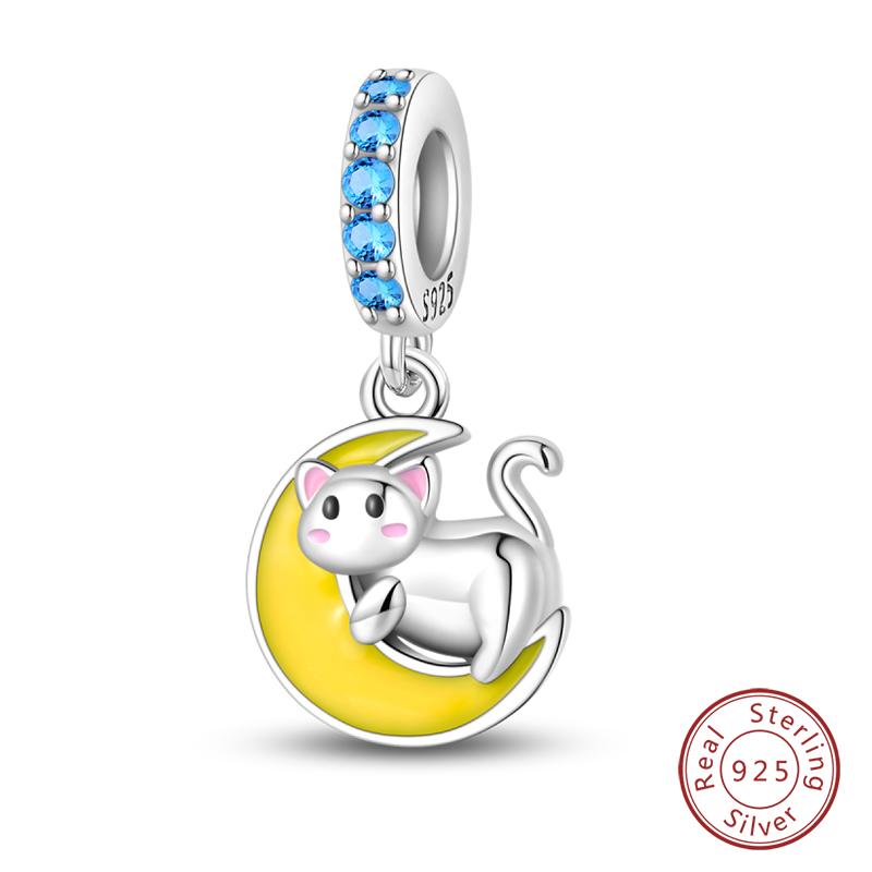 Fashion Copper Vacation Surfing Cats Cute Pink Rabbit Animal Charms Pendants Fit Qikaola Bracelets Fine Diy Jewelry