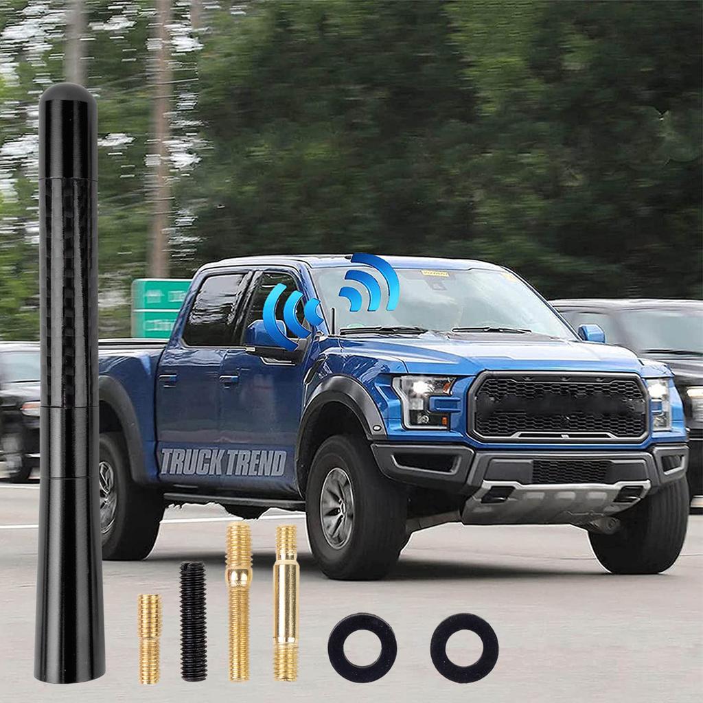 Car AM Antenna Car FM Antennas Hard Anodized Black Finish Receivers For Cars Short Antennas For Pickup Trucks