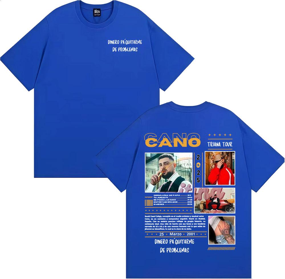 Rapper Cano Triana Tour Album 2025 Print Tee Shirt Men Casual Cotton Short Sleeve T-shirt Male Summer Tops High Quality T Shirt
