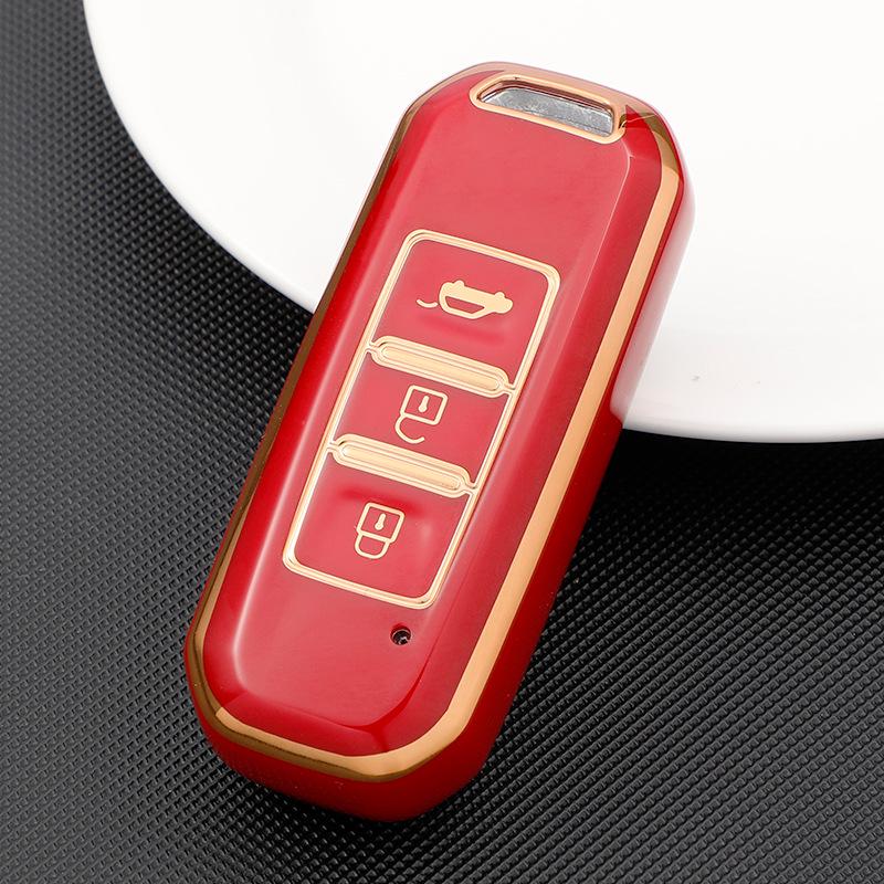 Soft Rubber Key Cover for Baojun 730, 560, 310W, 360, 510, and 530 красный