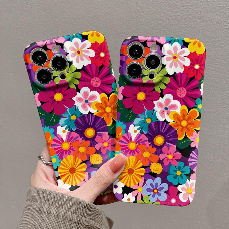 Colorful Retro Floral Glossy Film Hard PC Phone Case for Xiaomi Redmi Note 15 13 12S 12 11S 11 10 9 Pro Plus Max 4G 5G