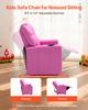 VEVOR Kids Reclining Chair, Toddler Recliner with Cup Holder, 101 Degrees To 121 Degrees Adjustable Backrest