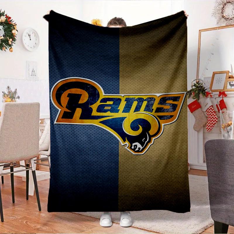 Los Angeles Rams Design Blanket Outdoor Flannel Blanket for Camping, Hiking, Garden Parties, Picnic Essentials,gift for Family and Friends
