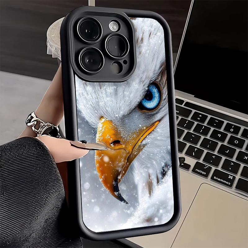Phone Case for iPhone 17 Air 16E 15 16 Pro Max Bald Eagle Cool Cover 14 Plus 13 12 Mini Soft Shell Silicone Fundas
