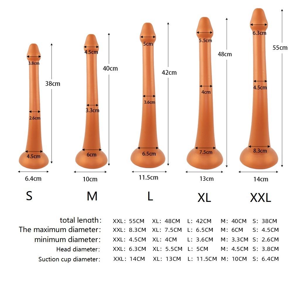 Cinco Tamaños Plug Anal Largo Tentáculo Animal Dildo Enorme Plug Anal Masajeador Vaginal Penetración Anal Femenina Estimulador Juguetes para Adultos Estimulador del Punto G del Clítoris
