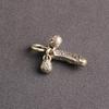 1 Pcs Brass Funny Pendant for Keychains Mini Toys Car Keyring Hanging Jewelry Funny Women Friends Gifts.