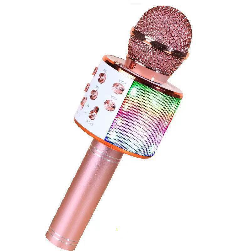 WS858 Bluetooth Karaoke Microphone for Children - Wireless Singing Mic with Speaker and Condenser features
