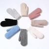 Keep Warm Full Finger Gloves Furry Drive Cycling Mittens New Knitted Wool Gloves  Winter