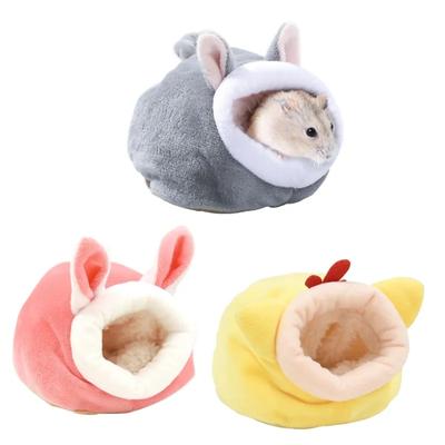 Cușcă pentru hamsteri, rozătoare, hamac, pat pentru iepuri, accesorii pentru casă, cobai, cuib de catifea dihor, dormit, pat cald, articole mici pentru animale de companie