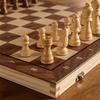 Chess Set - Magnetic Foldable Portable Solid Wood Chess Board - Educational Games for Students and Kids - Christmas Gift