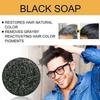 2pcs Hair Darkening Shampoo Bar Solid Black Soap Shampoo Anti Gray Hair Soap Variety Of Plant Essences eactivates Hair Color Pigments