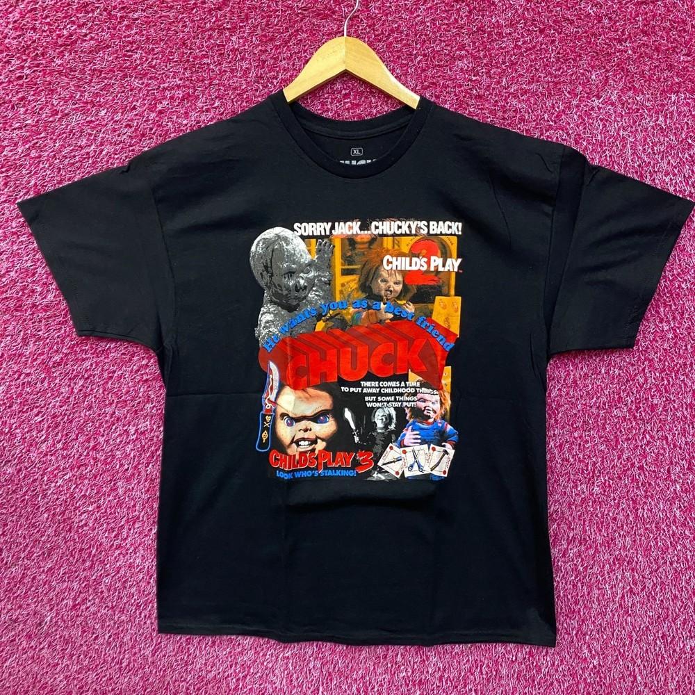 Chucky Child#039;s Play 3 Chuckys Back Horror Movie TShirt XL Unisex T-Shirt S