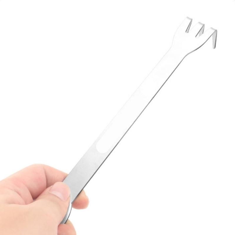 Handheld Rustproof Rakes 3-Prong Stainless Steel Root Rakes Loosen Soil Tool Ergonomic Handle for Gardening Plant