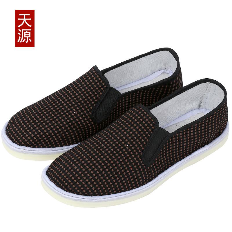 

[Подошва из коровьей кожи] Женские парусиновые туфли на плоской подошве в клетку, повседневные, с эластичным верхом, для весны и осени 34