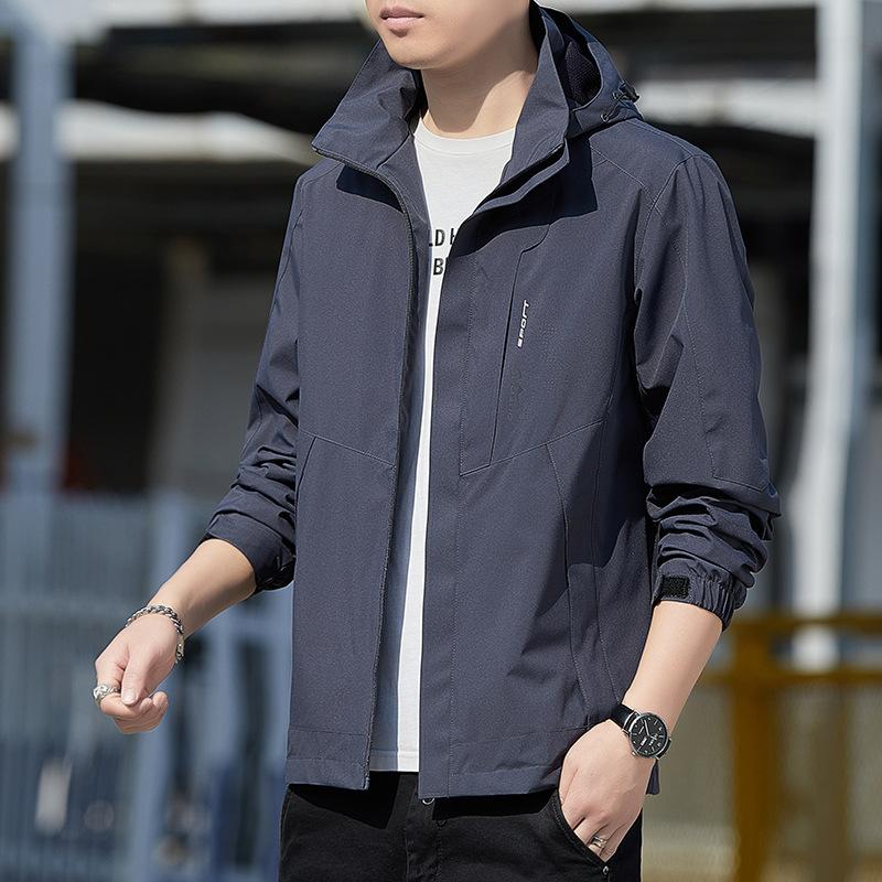 Jacket Outdoor Autumn/Winter Removable Hooded Jacket Jacket Men's Jacket