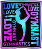 Love Gymnastics Fleece Throw Home Decor Soft Cozy Blanket Bed Couch Sofa for Girls Boys Teens Blanket 50"X40"