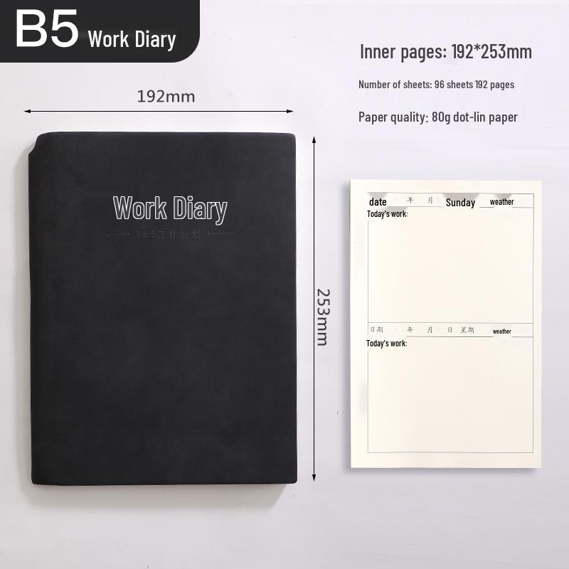 A4 Work Log & Meeting Minutes Book with Custom Printing for Office or Construction Use
