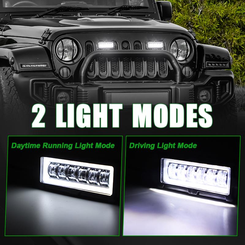 4 Inch 5 Inch 7D Angel Eye LED Work Light Bar Offroad 4x4 Spotlight Fog Lamp 12V 24V Driving Work Lamp DRL for Truck SUV ATV