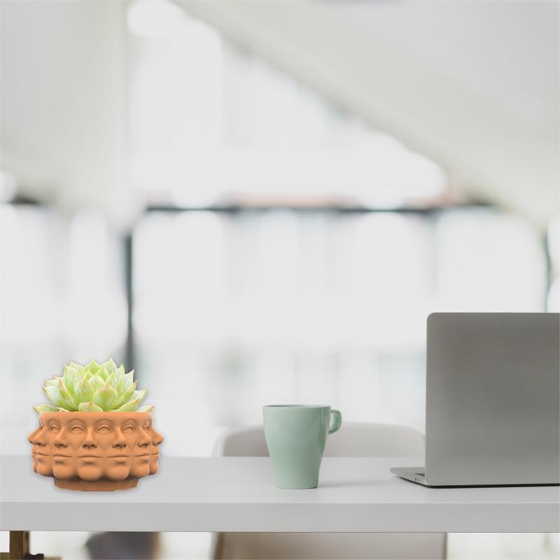 Succulents Flower Pot Resin Silicone Mold Suitable for Diy Garden Concrete Flower Pot Candle Holder Crafts Home Decor