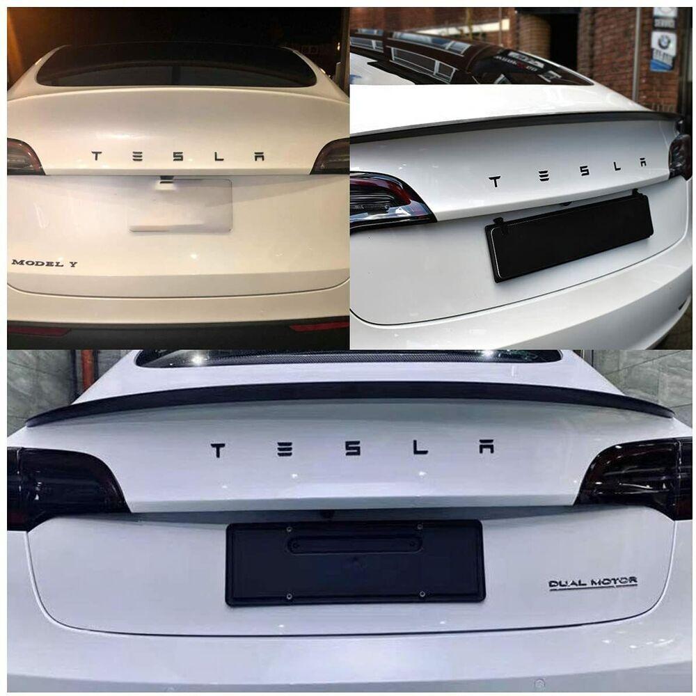 3D-Kofferraum-Buchstaben, Heckklappen-Emblem, selbstklebendes Abzeichen, passend für Modell 3/Y/X/S