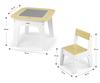 MILLY MALLY 6090 Olaf Blocks Furniture Set - Table and Two Chairs White