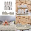 Reusable Silicone House Craft Mould for Resin Cement Art Projects Handmade Ornaments Home Office Enhancement