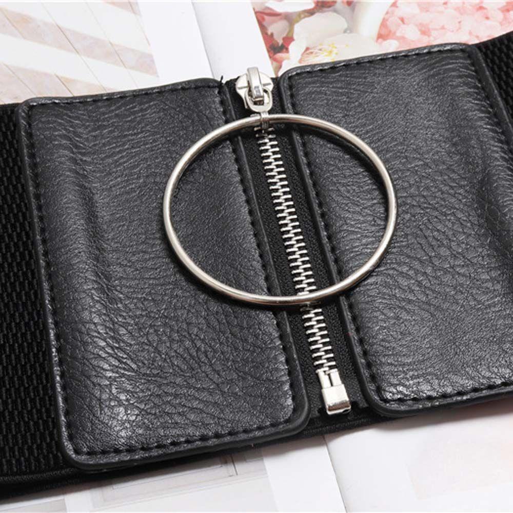 Decorations Dress Slimming Body Female Waistband Wide Waist Belt Zipper Elastic Belt Cummerbunds