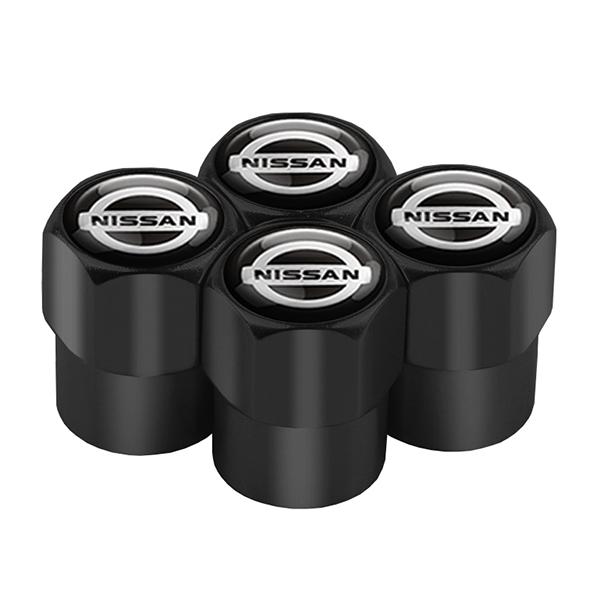 APU1 4PCS Metal Car Badges Wheel Tire Valve Caps Covers Car Accessories For Nissan Nismo X-Trail 1 2 T32 Almera Qashqai Skyline Note