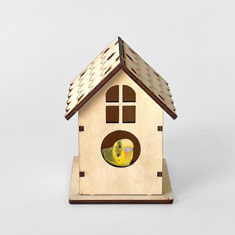 Parrot Cage House Cage Nesting Box Nest Cage Standing Hideouts Supplies DIY Bird Outdoor Nesting Box for Bird Parrot