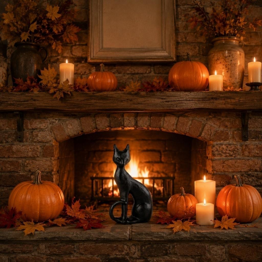 Halloween Statue Resin Figurine Decor for Home Desk Shelf