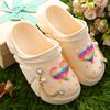 Casual girls clogs with heart decorations, lightweight and non-slip clogs, suitable for indoor and outdoor showers 3057