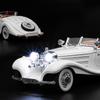 1:24 Mercedes-Benz 500K Alloy Car Model Diecast Metal Classic Car Model Simulation Sound and Light Collection Kids Toy Gift