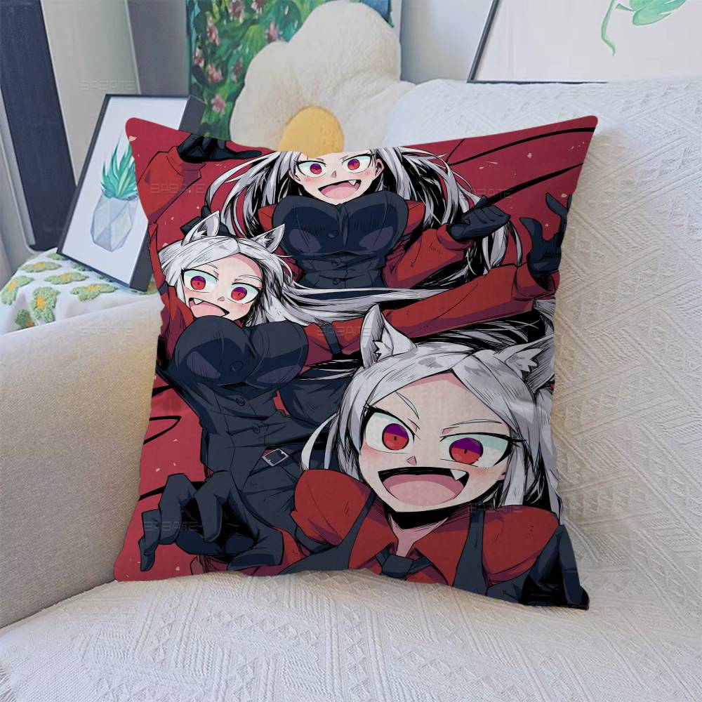 Helltaker Anime Office Cushion Pillowcase Car Cushion Cover45X45CM Lumbar Pillowcase Sofa Pillowcover