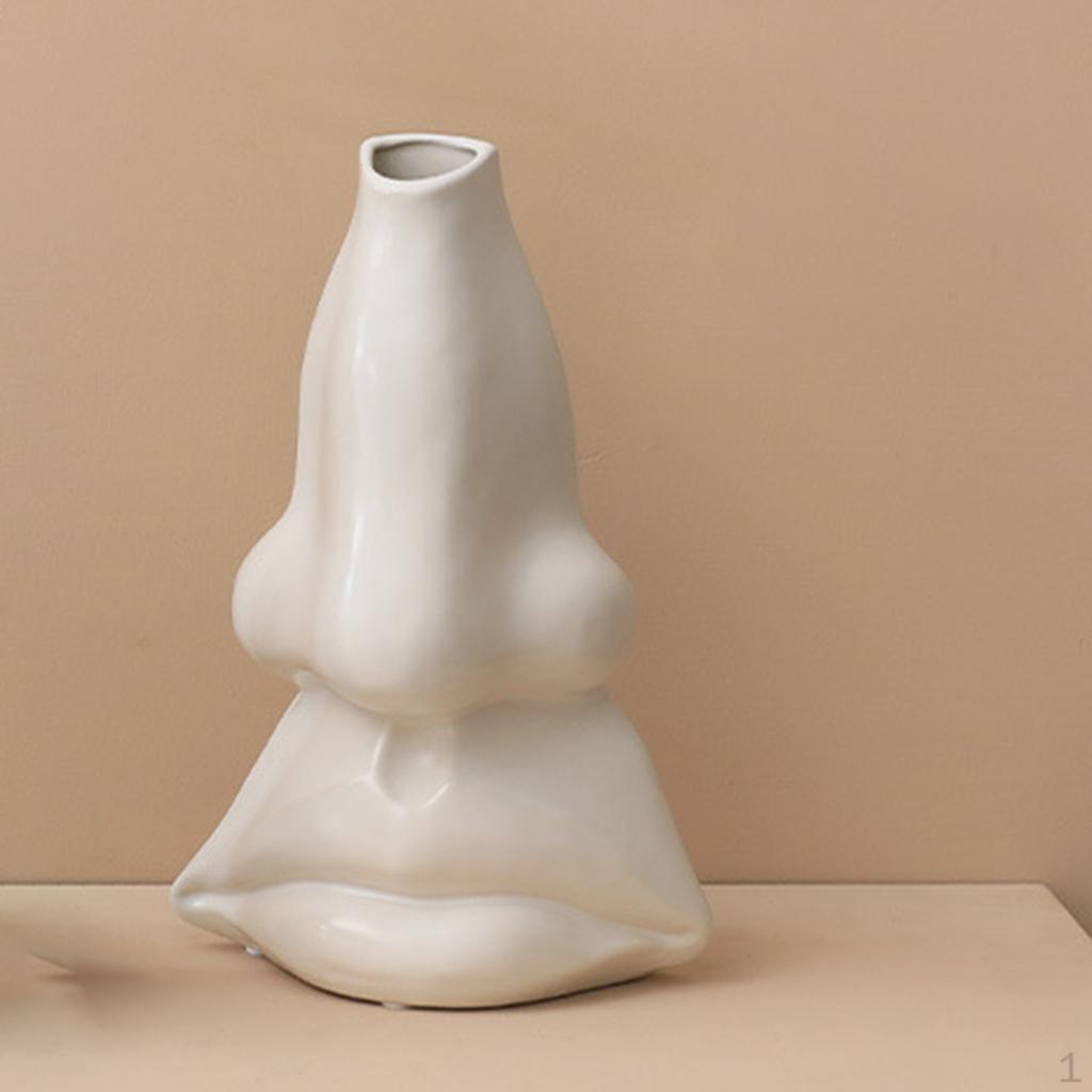 

Abstract Nose Vase Pot er, Flower Dried Table Centerpieces for Wedding, Party, Home белый