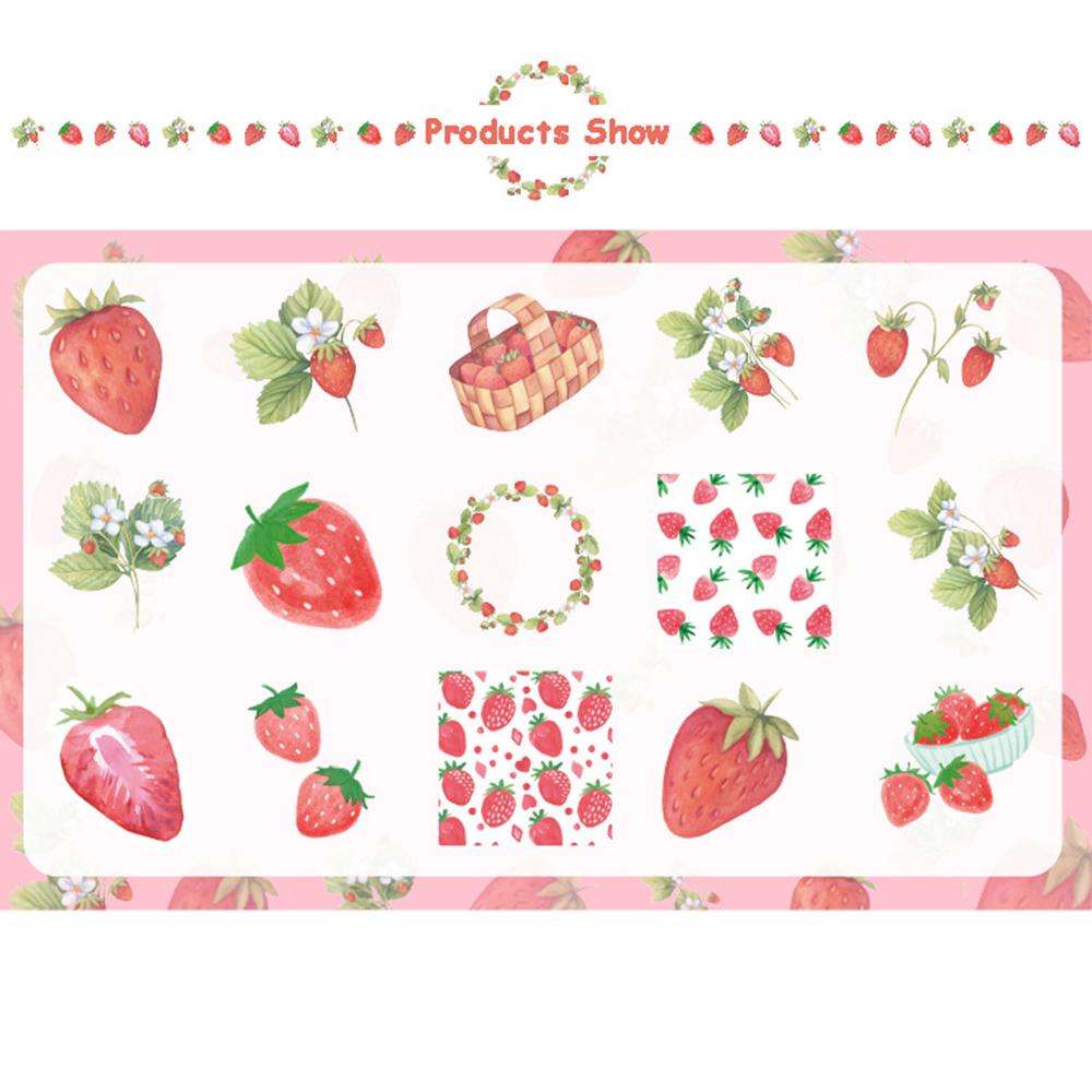 Book Office School Supply Dessert Label Sticky Notes Diary Sticker Strawberry Decorative Stickers