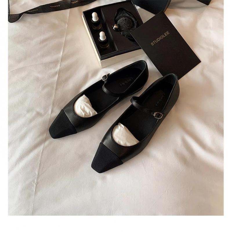 

Small square head color matching elegant word with Mary Jane shoes women s single shoes 40